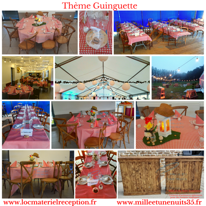 CENTRE DE TABLE GUINGUETTE 